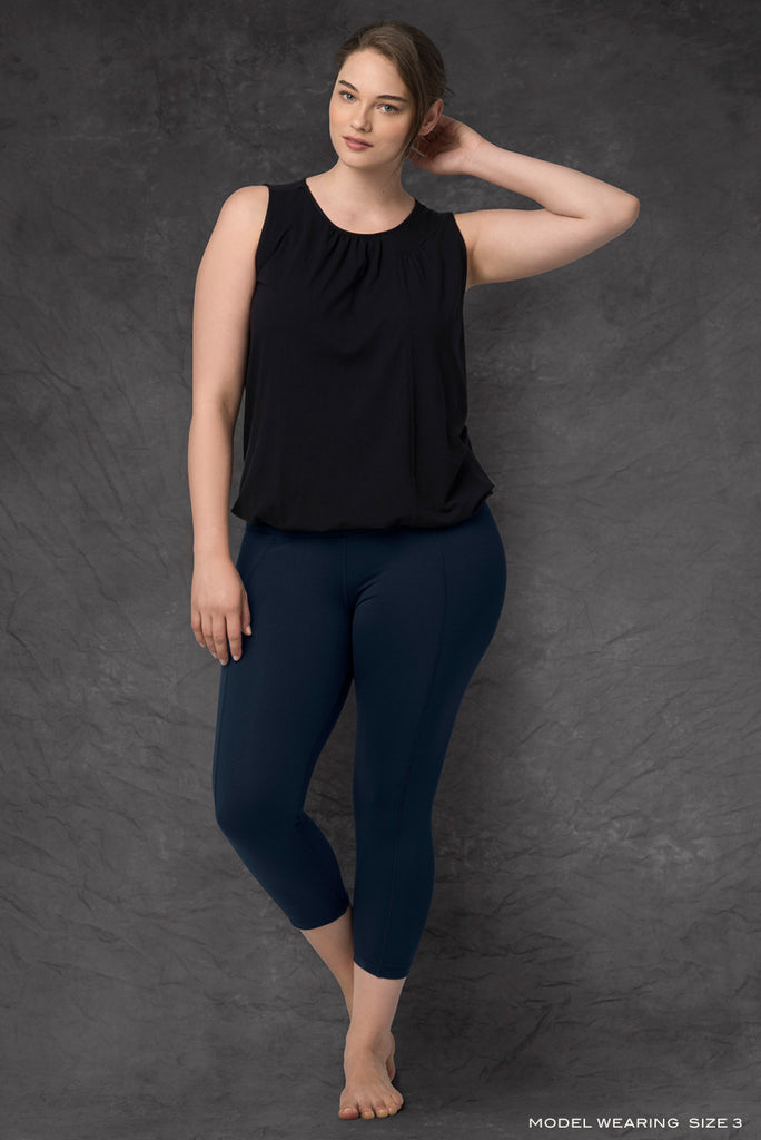 Navy Contour Crop Legging
