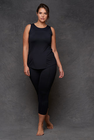 Black Contour Crop Legging