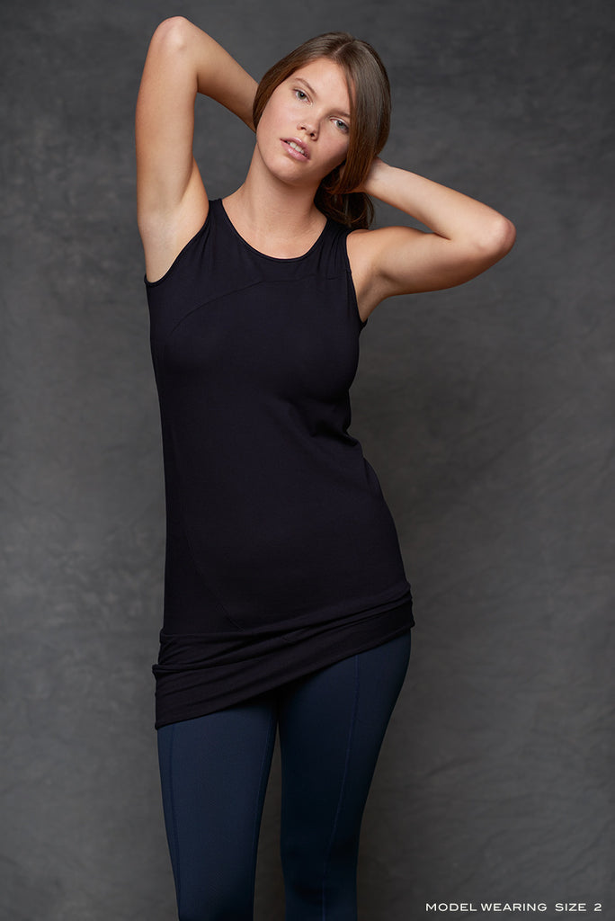 Black Bamboo Circle Tank