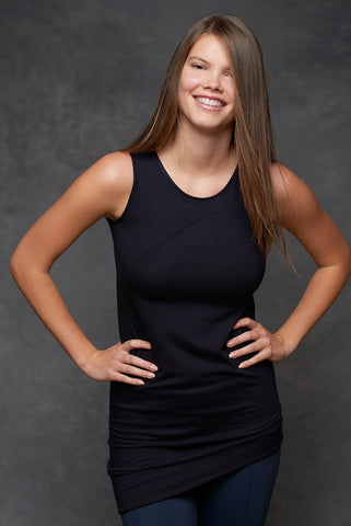 Black Bamboo Circle Tank