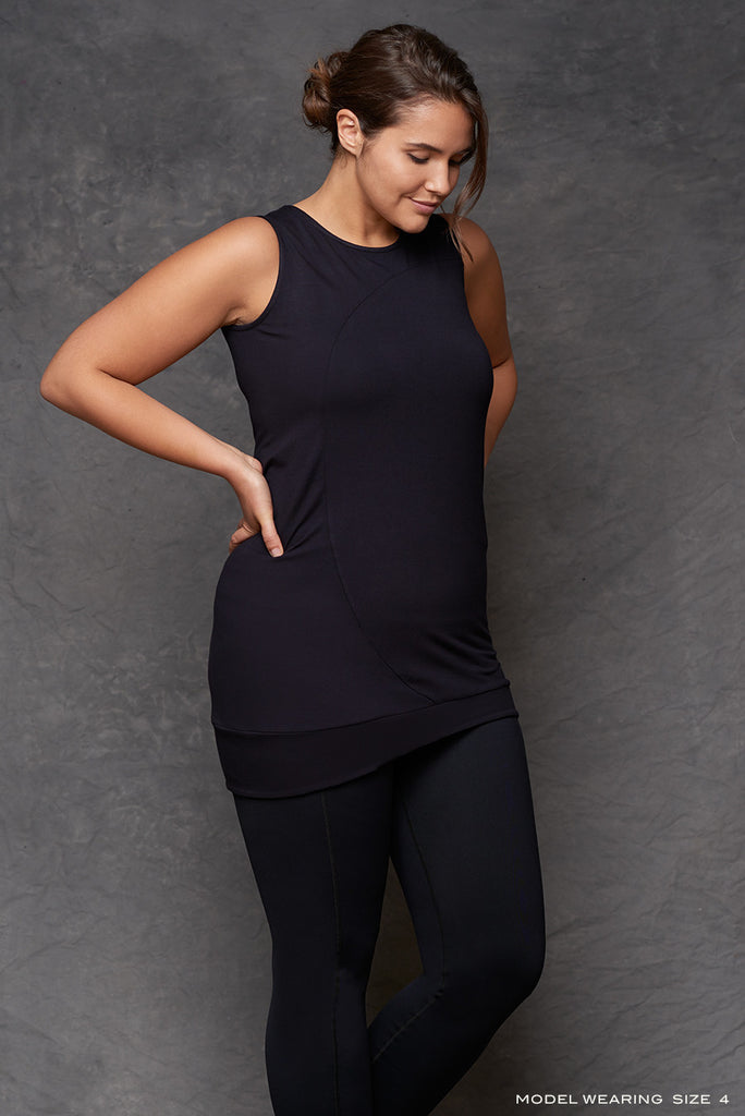 Black Bamboo Circle Tank