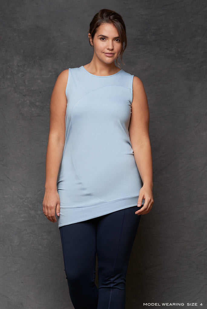 Blue Bamboo Circle Tank