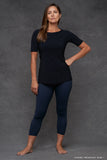 Navy Contour Crop Legging
